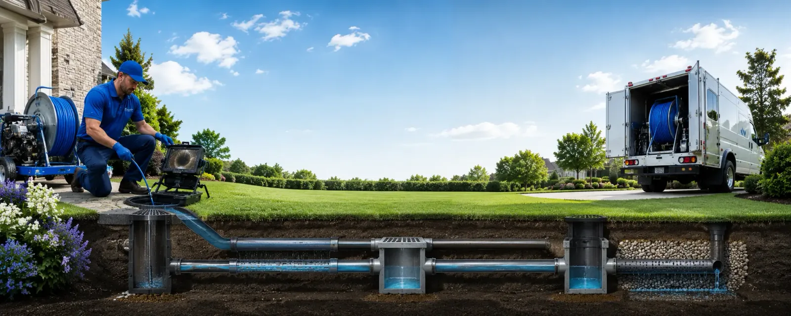 Outdoor drain cleaning information for Tower Hill, IL